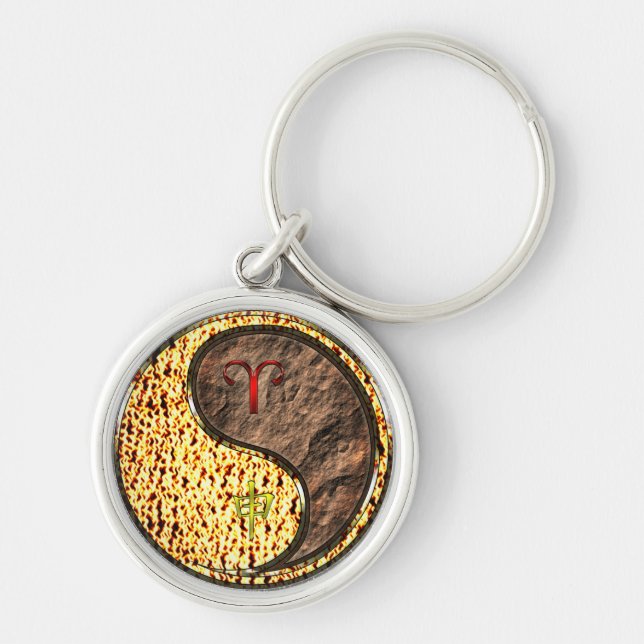 Aries & Earth Monkey Key Ring (Front)
