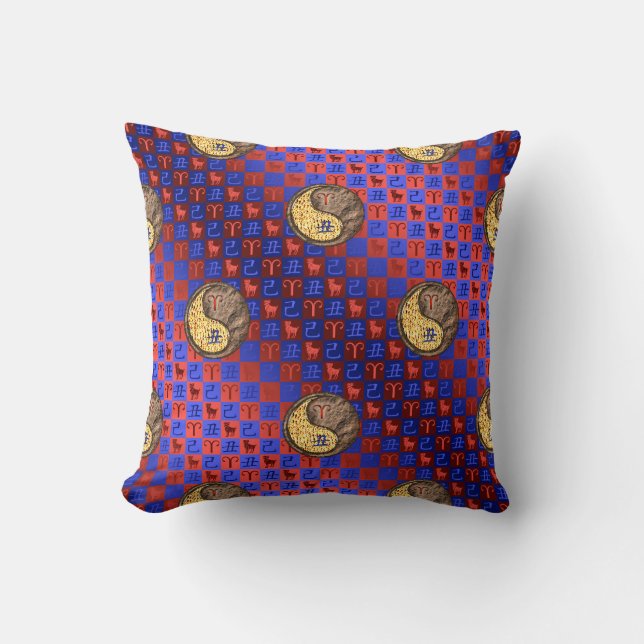 Aries & Earth Ox Cushion (Front)