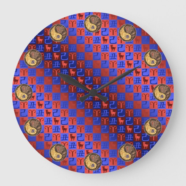 Aries & Earth Ox Large Clock (Front)