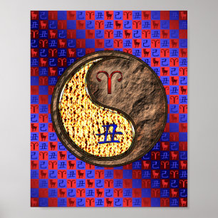 Aries & Earth Ox Poster
