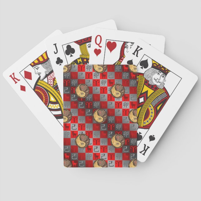 Aries & Earth Rabbit Playing Cards (Back)