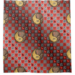 Aries & Earth Rabbit Shower Curtain