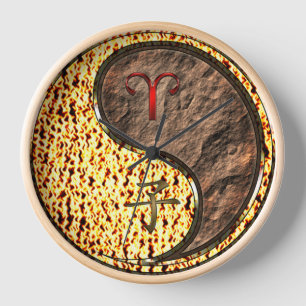 Aries & Earth Rat  Puzzle Clock