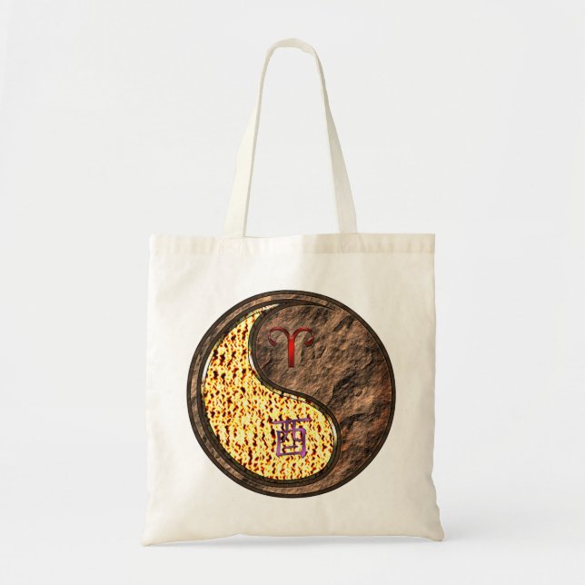 Aries & Earth Rooster Tote Bag (Front)