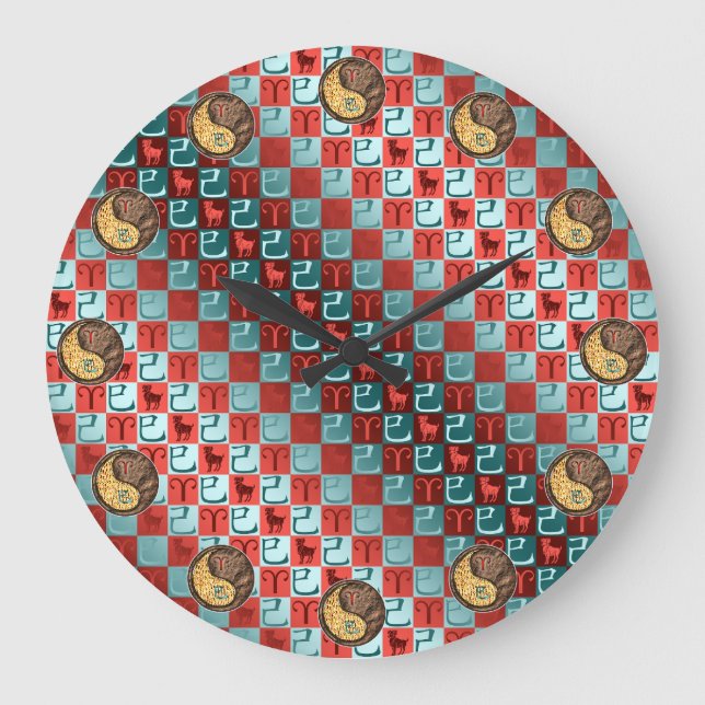 Aries & Earth Snake Large Clock (Front)