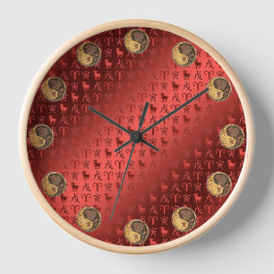 Aries & Earth Tiger Clock