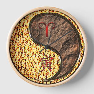 Aries & Earth Tiger Clock