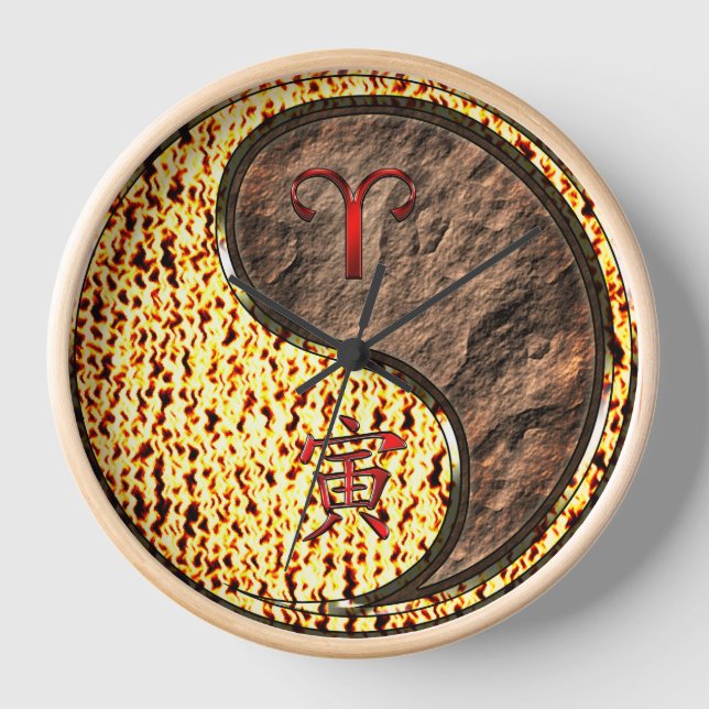 Aries & Earth Tiger Clock (Front)
