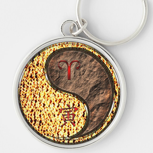 Aries & Earth Tiger Key Ring (Front)