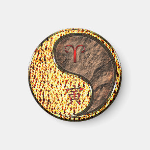 Aries & Earth Tiger Magnet