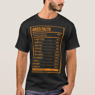 Aries Facts Apparel For Men And Women Funny Zodiac T-Shirt