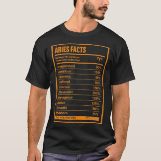 Aries Facts Apparel For Men And Women Funny Zodiac T-Shirt