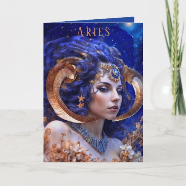 Aries Female Birthday Card (Front)