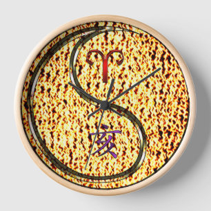 Aries & Fire Boar Clock