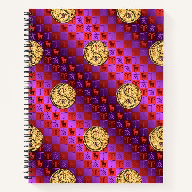 Aries & Fire Boar Notebook (Front)