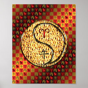 Aries & Fire Horse Poster