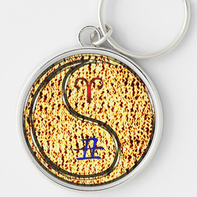 Aries & Fire Ox Key Ring (Front)