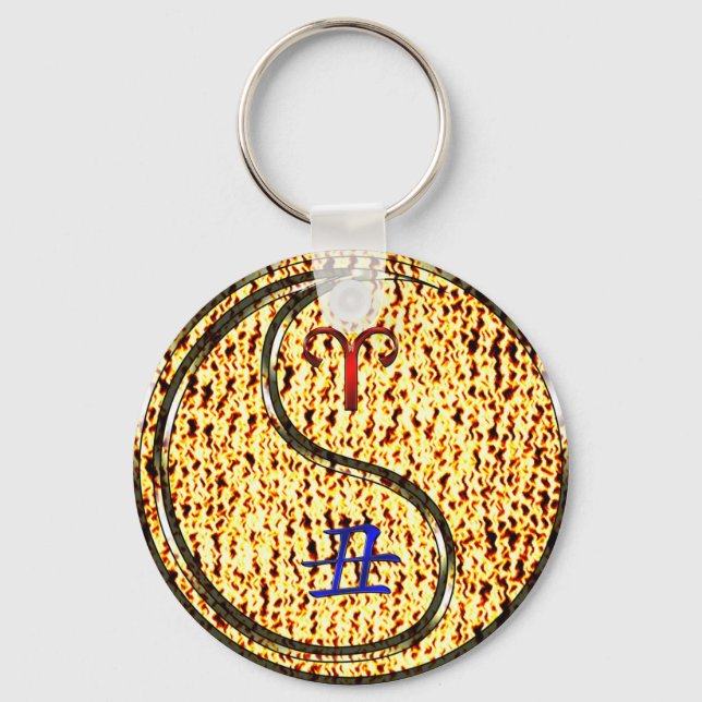 Aries & Fire Ox Key Ring (Front)
