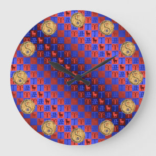 Aries & Fire Ox Large Clock