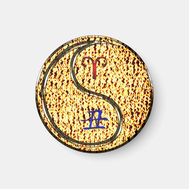 Aries & Fire Ox Magnet (Front)