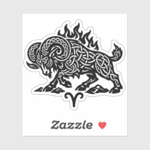 Aries Fire‑Ram – Celtic Haunted Ink Zodiac