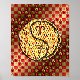Aries & Fire Rat Poster