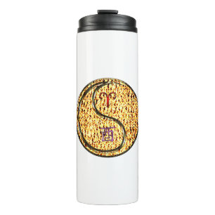 Aries & Fire Rooster Thermal Tumbler