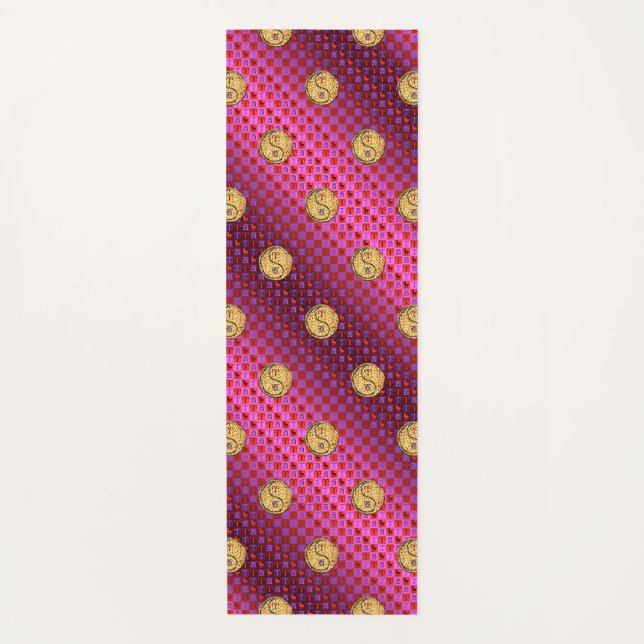Aries & Fire Rooster Yoga Mat (Front)