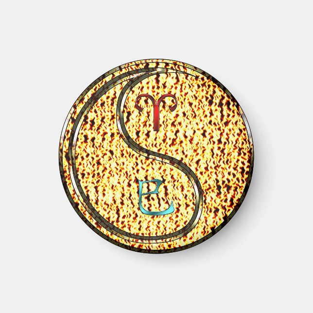 Aries & Fire Snake Magnet (Front)