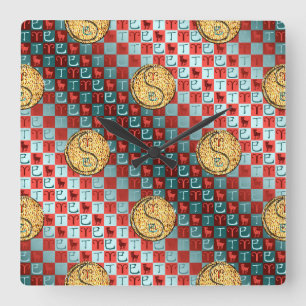 Aries & Fire Snake Square Wall Clock