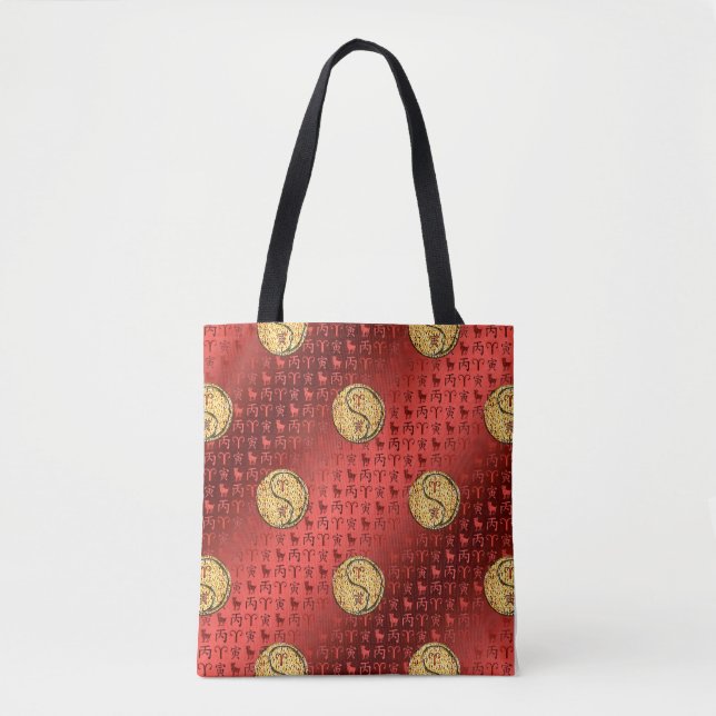Aries & Fire Tiger Tote Bag (Front)