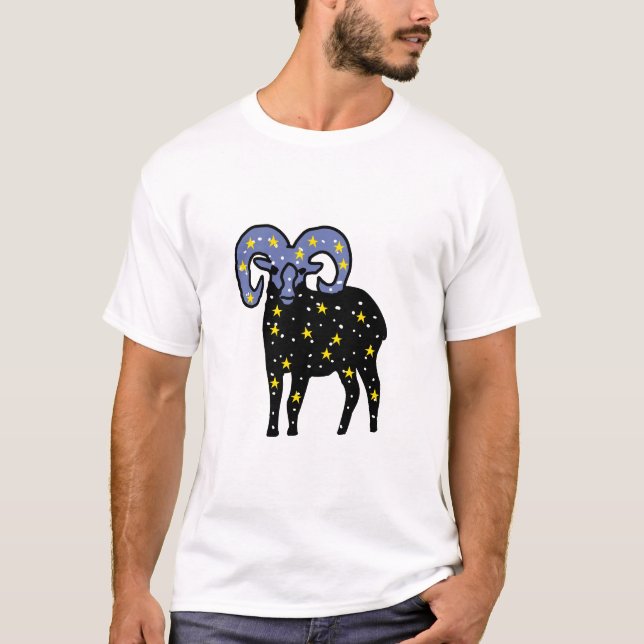 Aries Galaxy Ram T‑Shirt – Fierce Aries Energy  T-Shirt (Front)