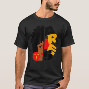 Aries Girl Africa Girl Zodiac Signs Birthday T-Shirt