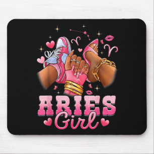 Aries Girl Birthday Queen Women Birthday Girl Mouse Mat