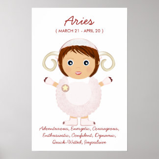Aries - Girl Horoscope Poster