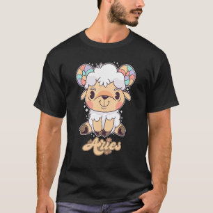 Aries Girls Cute Ram Astrology March April Birthda T-Shirt