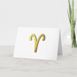 Aries Gold in Snow Card