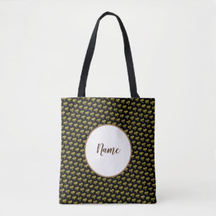 Aries Golden Astrology Personalised Tote Bag