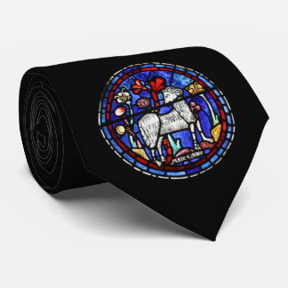 Aries Gothic Stained Glass Windows Tie