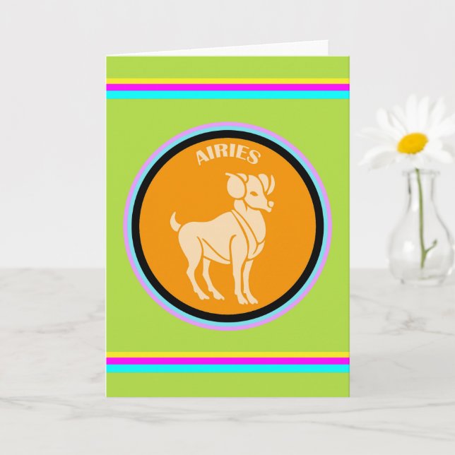 Aries Greeting Card (Small Plant)