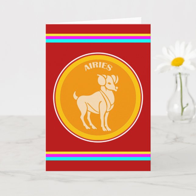 Aries Greeting Card (Small Plant)