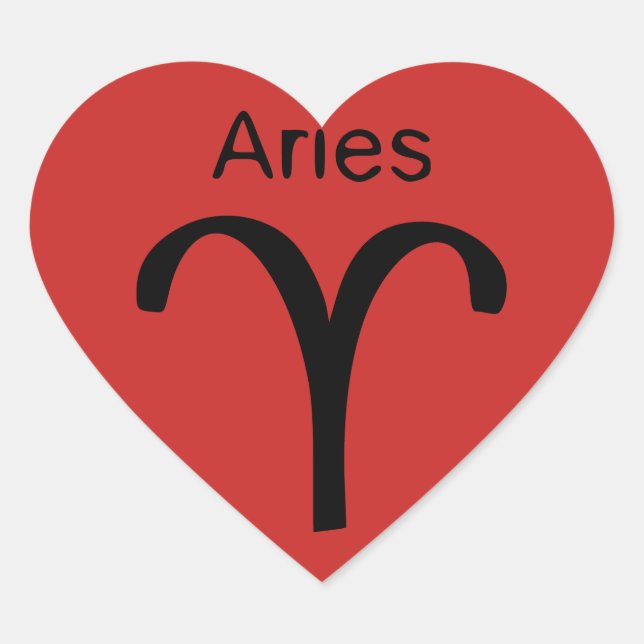 Aries Heart Sticker (Front)