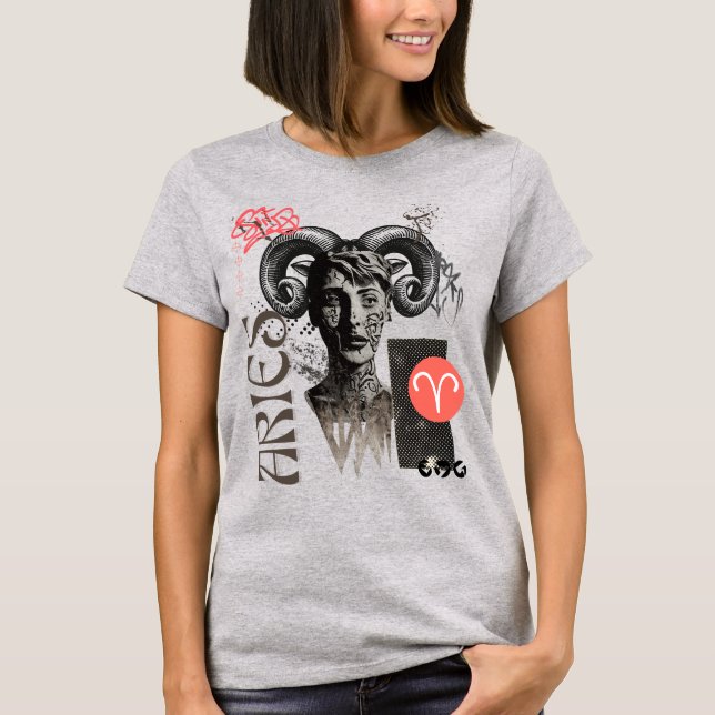 Aries Horoscope Tee Shirt (Front)