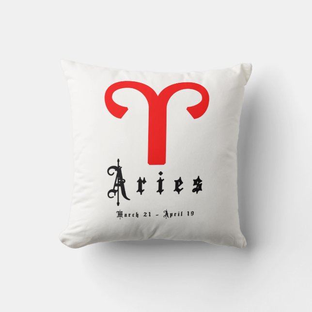 Aries, Horoscope, zodiac, astrology Cushion (Front)