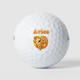 Aries illustration golf balls