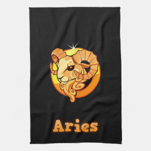 Aries illustration tea towel
