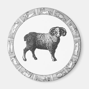 Aries in a Zodiac Ring Magnet