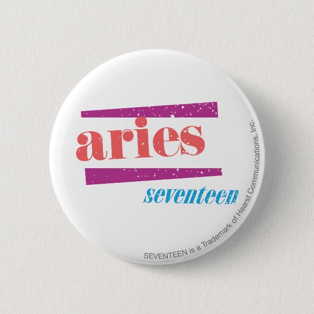 Aries Lt Pink 6 Cm Round Badge (Front)