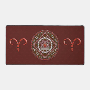Aries Mandala Desk Mat