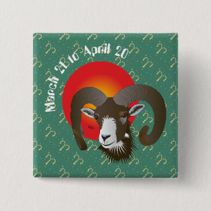 Aries March 21 to April 20 Buttons